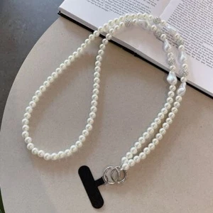 120cm Pearl Phone Lanyard Hanging Decoration Messenger Bag Chain Bag - Photo 1 sur 11