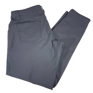 Lululemon Pants Mens 33 Grey ABC Slim Straight Warpstreme Work Chino lm5704s - Picture 1 of 8