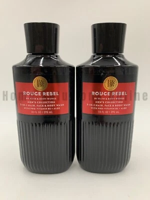 Bath & Body Works Men's Collection Rouge Rebel 3 in 1 Hair Face Wash S/2 #722B - Image 1 of 2