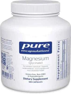 Pure Encapsulations Magnesium Glycinate 120 MG 180 Veggie Caps - Picture 1 of 7