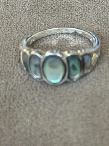 Ring Sterlingsilber 925 NV 6 Stück Abalone Größe 8 - Bild 1 von 5
