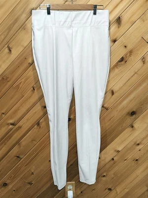 Inc Womens Beige Faux Leather Pull-On Tapered Leg Pants 14 - Image 1 of 4