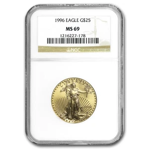 1996 1/2 oz American Gold Eagle MS-69 NGC - Picture 1 of 3