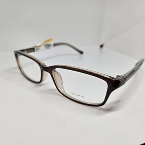 WP3001 BR Brown Rectangular Womens Full Rim Eyeglasses 53-16-135 NEW - Picture 1 of 14