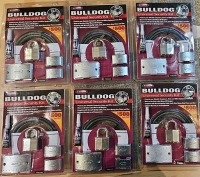 Lot Of 6 Belkin Bulldog Universal Security Kit Heavy Duty Lock Register F8E500 - Image 1 of 4