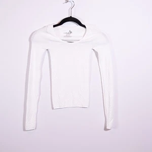Free People Intimate U-Ausschnitt Stretch gesmokt Langarm Bluse Shirt Top - Bild 1 von 3
