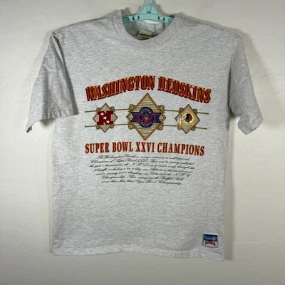 Vintage Washington Redskins Shirt Mens XL Gray Nutmeg Super Bowl Single Stitch - Image 1 of 4