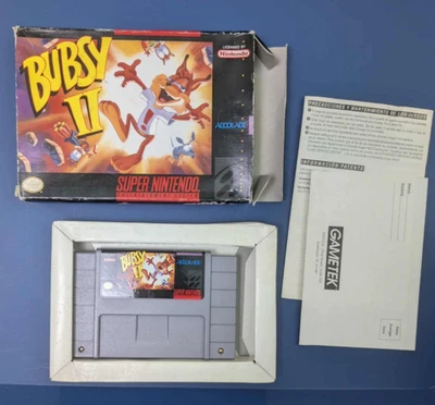 Bubsy II 2 (Super Nintendo Entertainment System 1993) SNES With Box - Image 1 of 4
