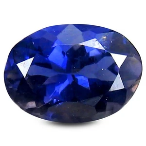 0.85 ct Flashing Oval Cut (8 x 6 mm) Blue Color Natural Iolite Natural Gemstone - Imagen 1 de 1