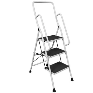 2 3 4 Step Ladder Folding Portable Compact Heavy Duty Iron Anti-Slip Mat Stool - Picture 1 of 69