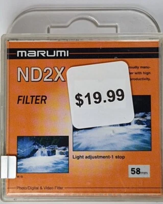 58mm Genuine Marumi ND2 ND 2 Lens filter Neutral Density ND2X ND 2X Japan E-58 - Image 1 of 4