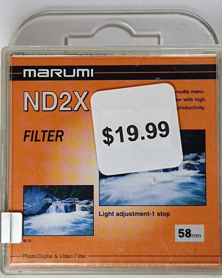 58mm Genuine Marumi ND2 ND 2 Lens filter Neutral Density ND2X ND 2X Japan E-58 - Image 1 of 4