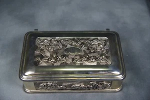 SIlver Jewlery Box - Beautiful Rose pattern - Picture 1 of 2