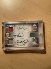 2/2 2020 Leaf In the Game Triple Auto Jersey!  Montana, Bird, Ripken GAME USED