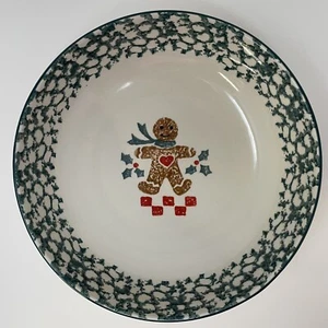 Folkcraft Gingerbread by Tienshan Holiday Serving Bowl Vintage 9” - Picture 1 of 4