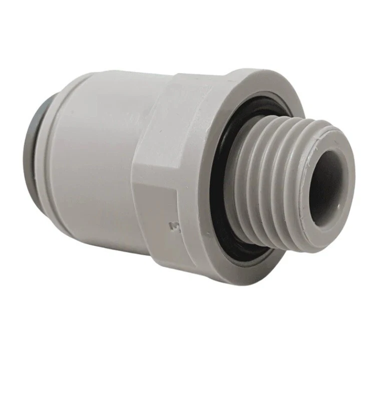 JG Male BSPT to Push-fit Straight ¦ 1/4" BSPT x 3/8" PF ¦  John Guest PI011202S - Image 1 of 1
