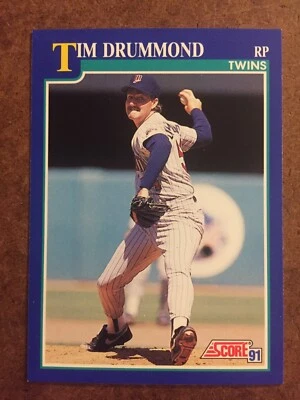 Tim Drummond 76 Score 1991 MLB Baseball Trading Card - Image 1 of 2