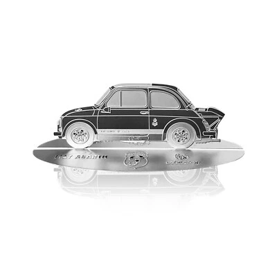 Fiat 695 Esseesse Abarth Die-Cast Model Car In Stainless Steel - Image 1 of 4