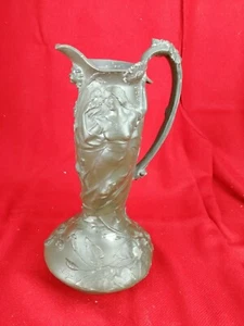Grand Vase Art Nouveau en Étain, Signé Jean Sola , Pichet ,Broc , Ancien . - Picture 1 of 9