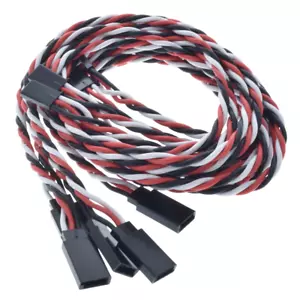 (5) Futaba Servo Extension Leads with 75CM Heavy Duty Twisted 20awg Wire - Picture 1 of 7