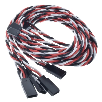(5) Futaba Servo Extension Leads with 75CM Heavy Duty Twisted 20awg Wire - Image 1 of 4