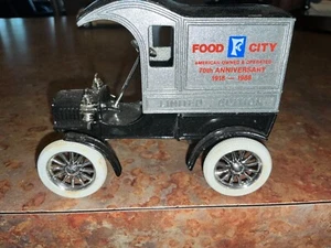 ERTL 1095 FORD’S FIRST DELIVERY CAR FOOD CITY LIMITED EDITION DIECAST COIN BANK - Picture 1 of 6