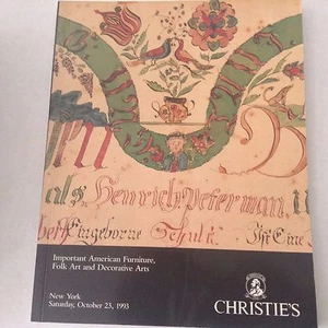 Christie's Art Catalog Art Furniture & Folk Art October 23, 1993 060917nonrh - Picture 1 of 1