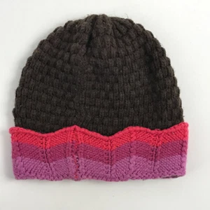 Gap Kids Brown Pink Knit S/M Winter Hat Beanie Cap - Picture 1 of 7