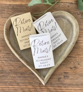10pk Custom Retirement Party Present Personalised Retirement Dinner Favour Party - Picture 1 of 5