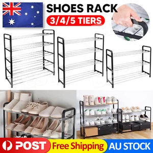 5 Tiers Layers Shoe Rack Storage Organizer Shelf Stand Shelves Shoe Storage AU - Picture 1 of 14