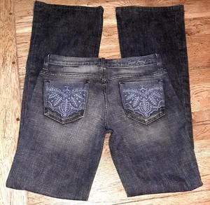 Jeans elasticizzati in pizzo Guess neri foxy svasati taglia 28 donna - Foto 1 di 6