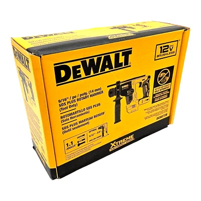 DeWALT DCH072B 12V MAX 9/16 in. Cordless SDS Plus Rotary Hummer (Tool Only) NEW - Image 1 of 4