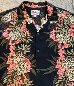 Hilo Hattie Original Hawaiian Coral Orchids & Pineapples Shirt Men XL Chest 50” - Picture 1 of 9