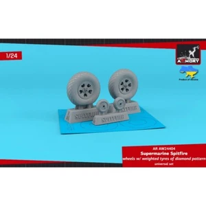 Armory Models AR AW24404 For Plastic Model Kit 1:24 Supermarine Spitfire Wheels - Picture 1 of 6