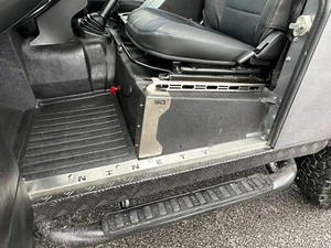 Stainless Front Door Sill Covers Threshers Fits Land Rover Defender 90 Ninety - Picture 1 of 4