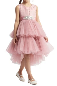 Prinzessinnenkleid Chantal für Mädchen Spitze, Satin & Tüll, Festlich & - Zdjęcie 1 z 3