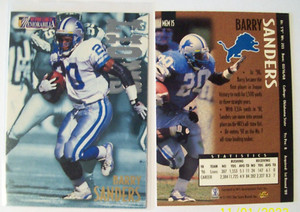 BARRY SANDERS 1997 THE SCORE BOARD INC. PRO LINE MEMORABILIA #15