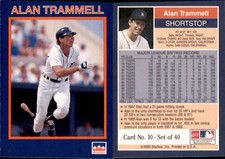 1990 Starline Long John Silver #10 Alan Trammell - Near mint or better