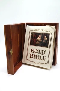 Holy Bible King James Keepsake Edition, 1976 sealed with wood box - Picture 1 of 3