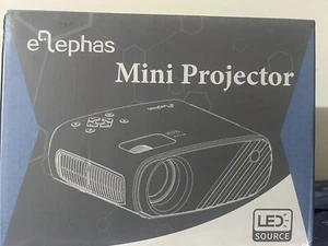 Mini Projector for iPhone, ELEPHAS 2023 Upgraded 1080P HD Projector, 8000L Porta - Picture 1 of 2