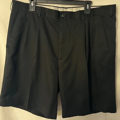 Pantalones cortos para hombre Alan River plisados negros talla 40 Foto 1 de 4