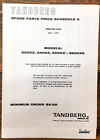 Tandberg 3300X 3400X 3500X 3600 Xd Reel To Reel  Parts List Manual *Original*