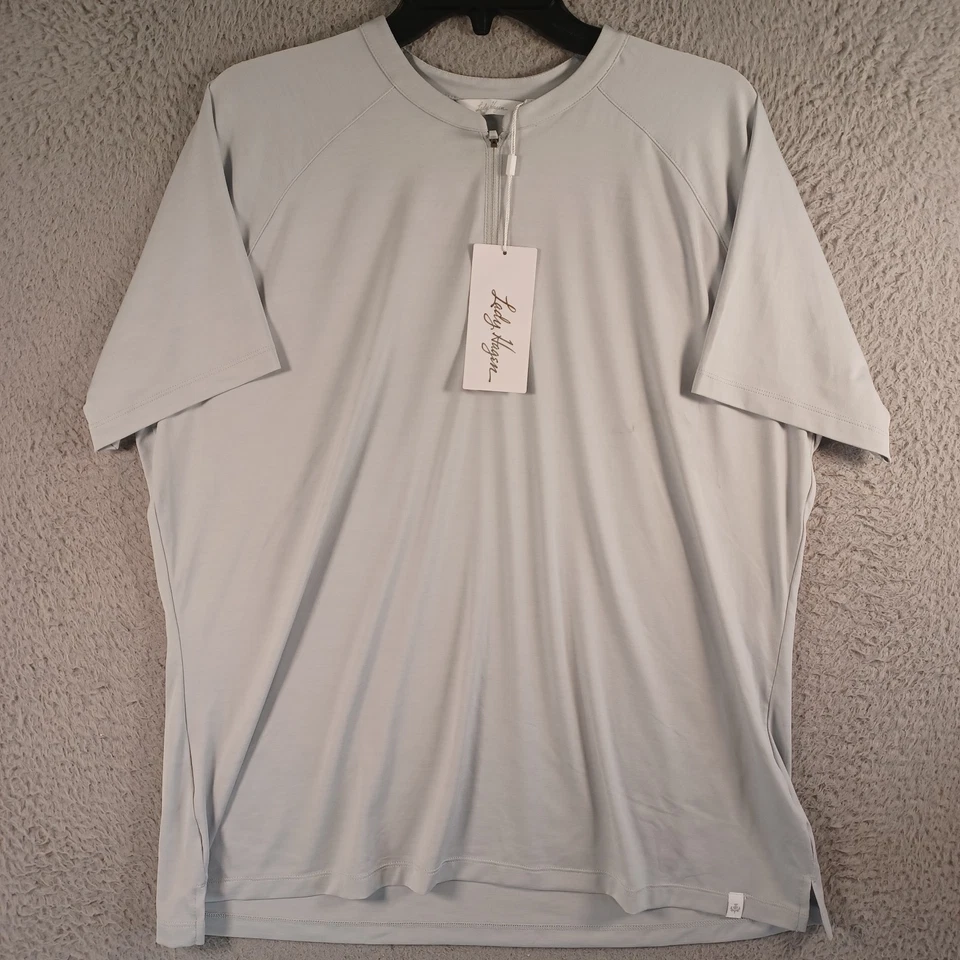 Lady Hagen Mujer Gris Marrón 1/4 Cremallera Top Talla 2XL Manga Corta Ropa Activa Foto 1 de 4