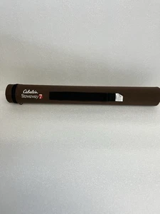 Cabela's Stowaway 7 Fly Fishing Rod Case Only 20" Brown Round - Picture 1 of 2