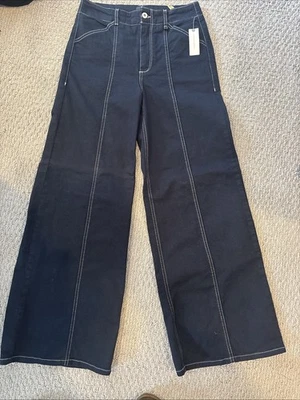 Maeve女式蓝色阔腿牛仔裤 — 第 1/4 张图片