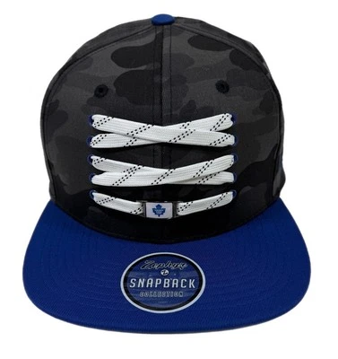 Zephyr NHL Toronto Maple Leafs RARE Lacer "Blackout" Flat Bill SnapBack Hat NWT - Image 1 of 4