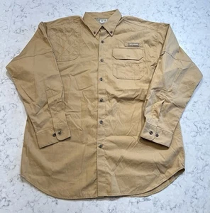 Columbia PHG Mallard Hunting Shirt Men’s M Tan Ducks Graphic Back - Picture 1 of 9