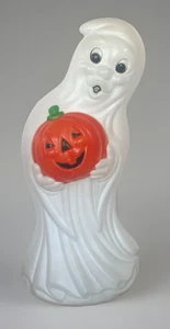 Vtg General Foam Ghost Holding Jack O Lantern Pumpkin Lighted Blow Mold 34" Tall - Picture 1 of 11