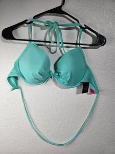 Victoria Secret Swim Swimsuit Top Womens Size 34DD Tiffany Blue Beach New w/ Tag - Picture 1 of 12