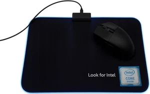 Gaming Mouse Pad Intel Blue Led Light-Up Anti Slip 36.5X25.5cm for PC and Laptop - Picture 1 of 6